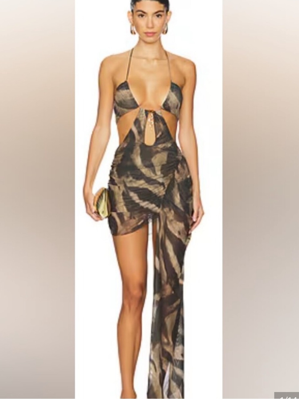 Jaded London Bruna Mini dress with removable snake